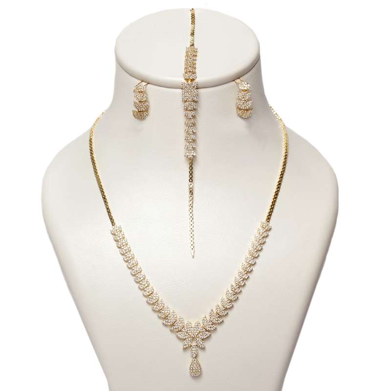 نیم ست طلا 18 عیار زنانه مدل ولنتینو