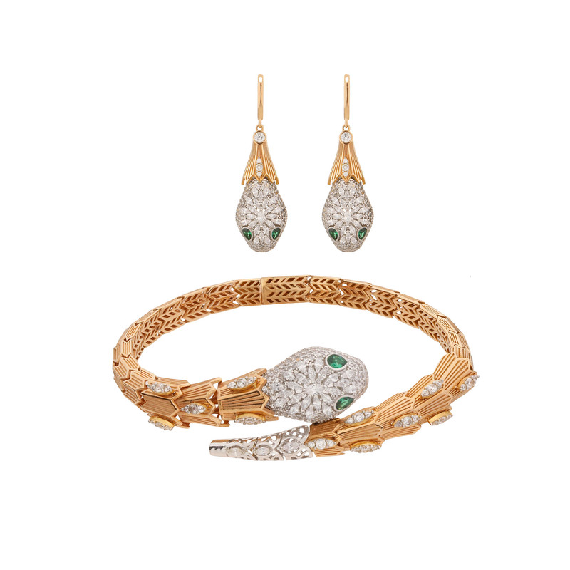 نیم ست طلا 18 عیار زنانه صلاحی گلد مدل 14424-1987