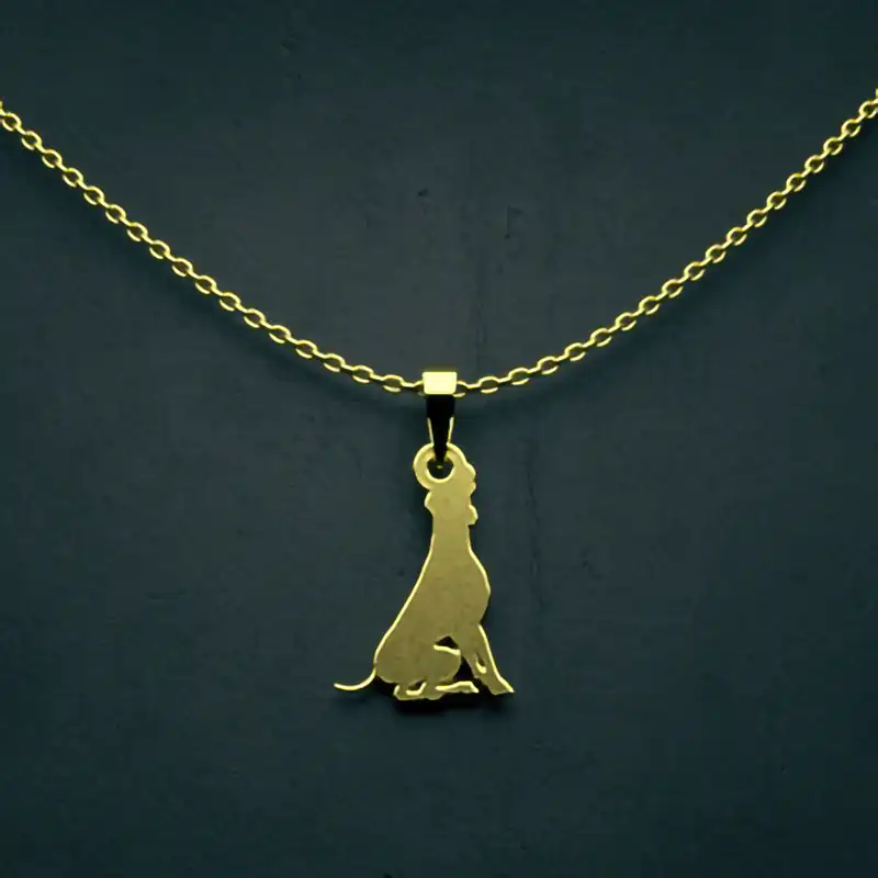 گردنبند طلا 18 عیار زنانه مدوپد مدل سگ کد J3-1-1108