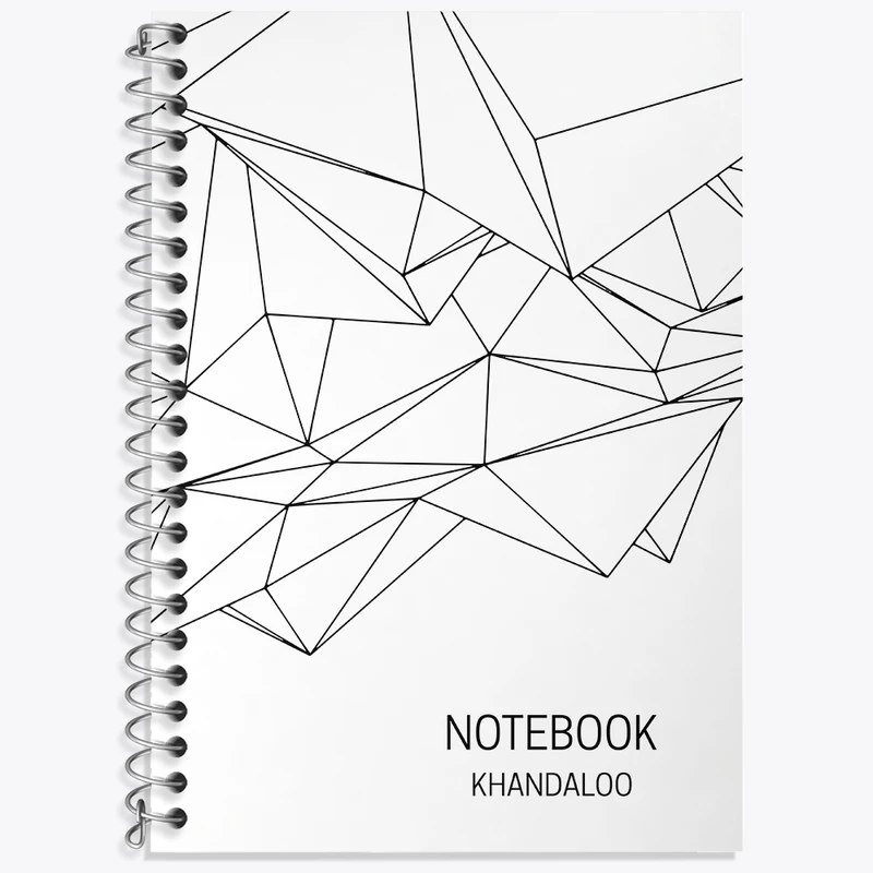 دفتر زبان 50 برگ خندالو مدل سه خط طرح مدرن کد N198