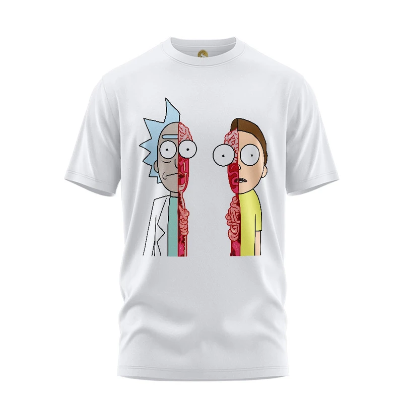 تی شرت آستین کوتاه مردانه هومرو مدل TW495 طرح ریک و مورتی