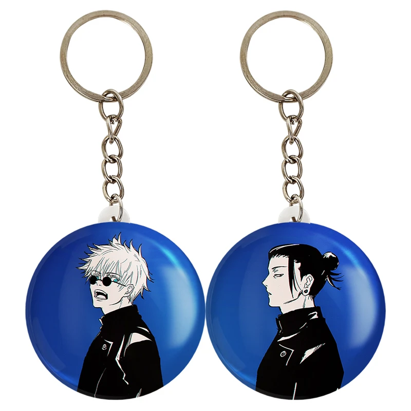 جاکلیدی خندالو مدل گوجو و گتو انیمه جوجوتسو کایزن Jujutsu Kaisen کد A100 مجموعه 2 عددی