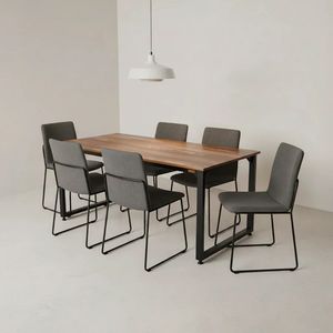میز ناهارخوری شش نفره دیزم مدل مونتاژی LNC_asm_160×90