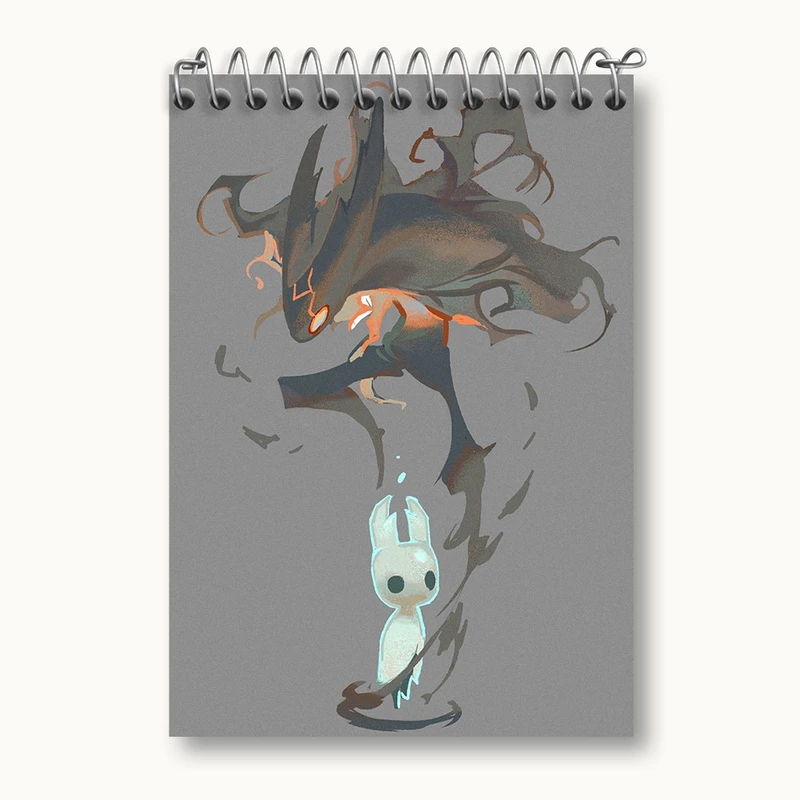 دفتر یادداشت 50 برگ خندالو مدل بازی هالو نایت (Hollow Knight) کد 32969