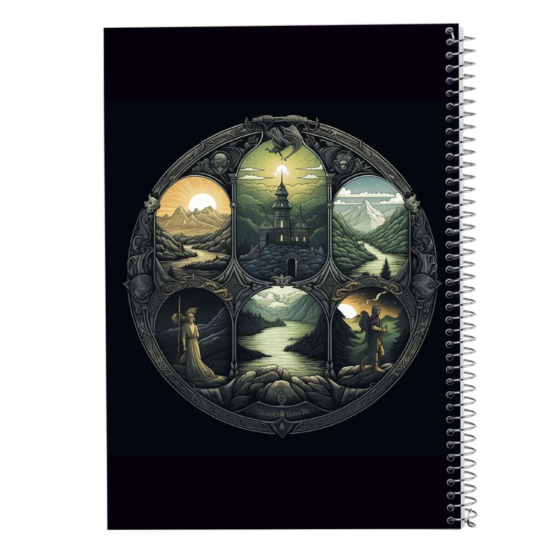 دفتر ژورنال نویسی 50 برگ مدوپد مدل نقطه ای طرح  ارباب حلقه ها The Lord of the Rings کد DF3071