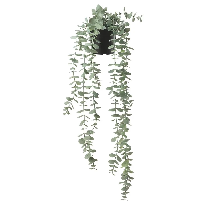 گلدان به همراه گل مصنوعی مدل اکالیپتوس