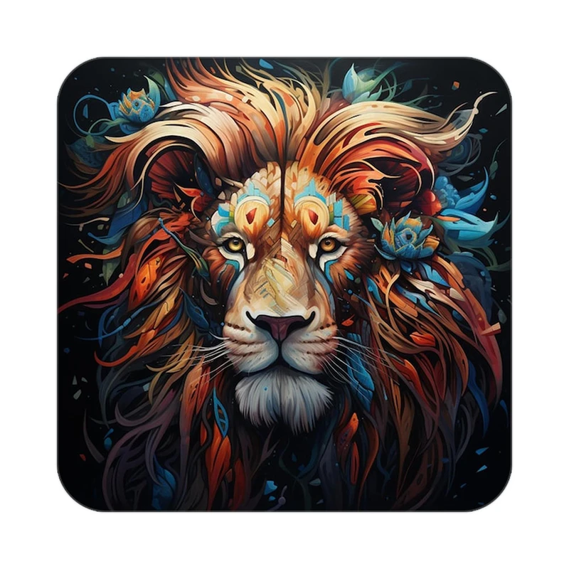 زیر لیوانی کاکتی طرح شیر مدل mp23648