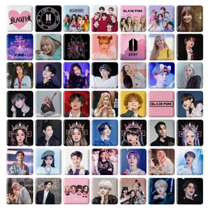 مگنت خندالو طرح گروه بلک پینک BLACKPINK مدل مربعی کد 30 مجموعه 49 عددی