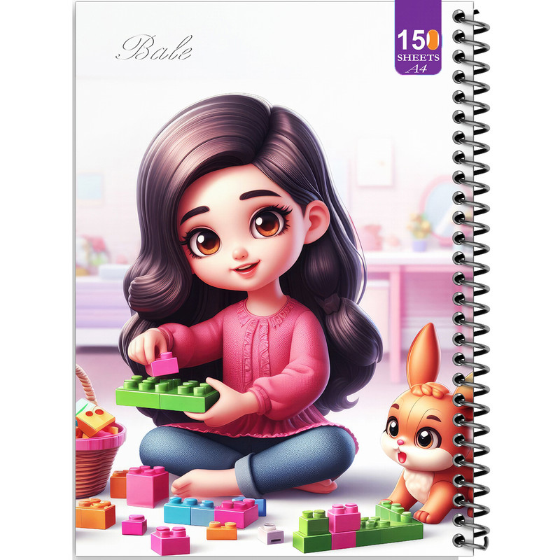 دفتر نقاشی 150 برگ انتشارات بله مدل رحلی طرح فانتزی دخترانه لگو بازی کد A4-P536