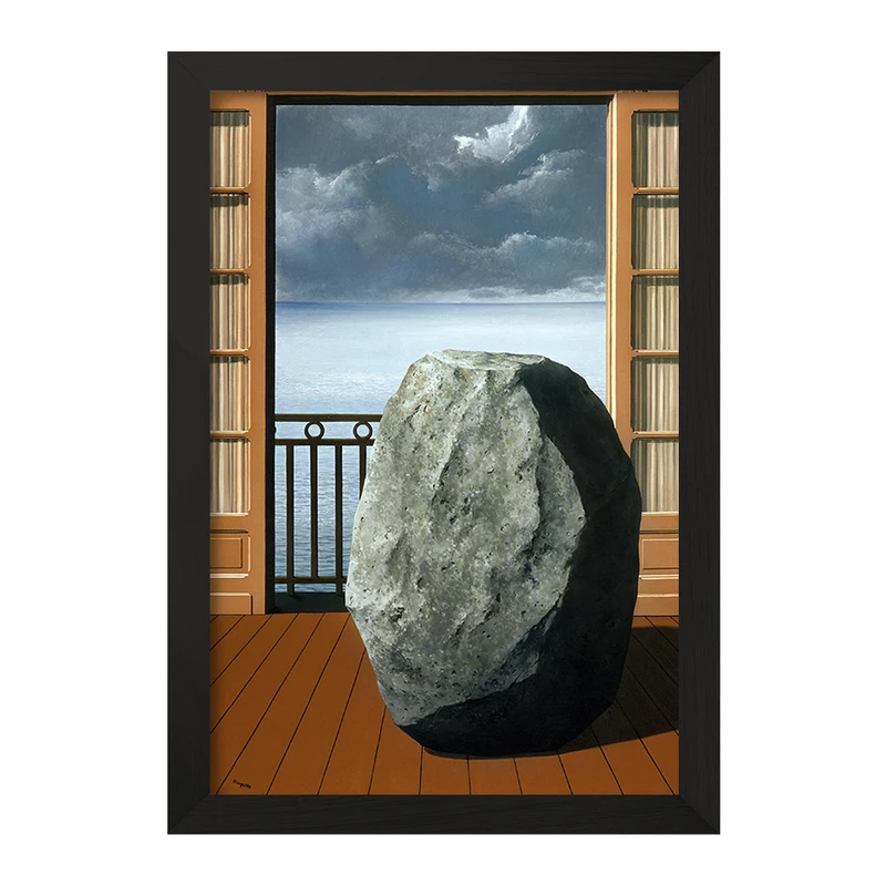 تابلو خندالو مدل نقاشی جهان نامرئی اثر رنه ماگریت کد F12443