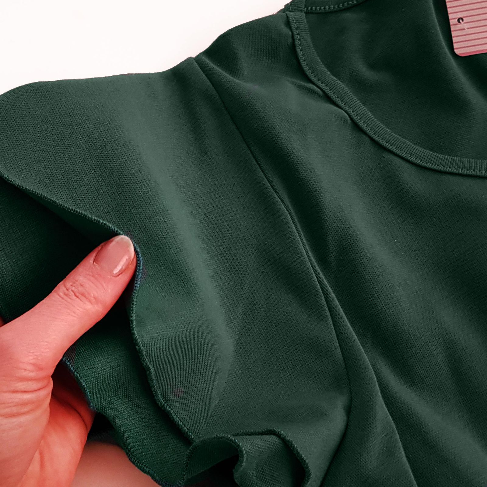 پیراهن زنانه کوزا مدل آستین چین دار کد 9230 رنگ سبز -  - 5