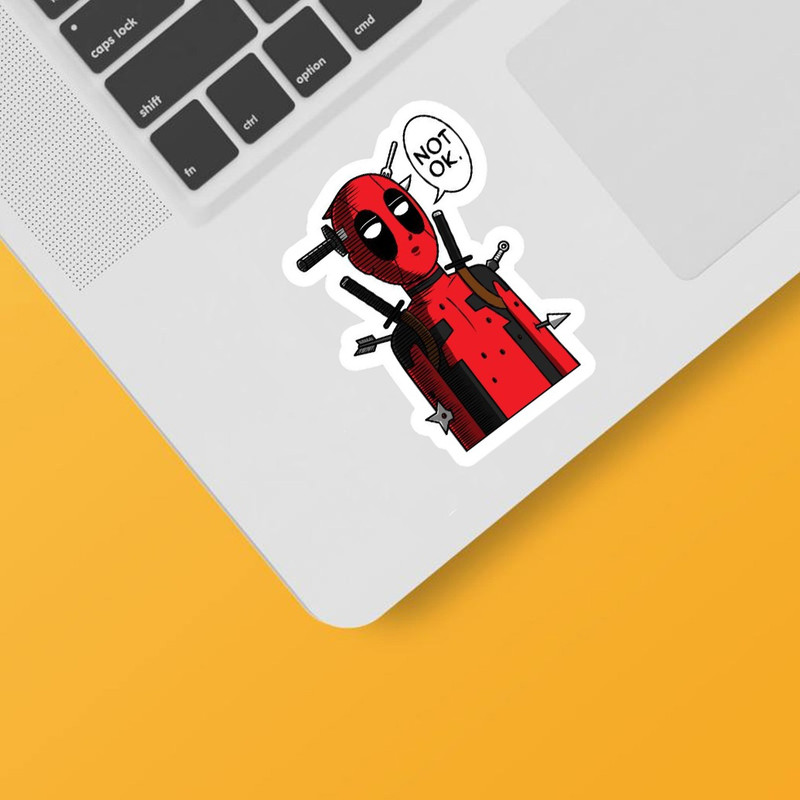 استیکر لپ تاپ و موبایل گوفی طرح ددپول مدل Deadpool 1