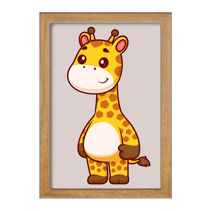 تابلو خندالو مدل حیوانات بامزه زرافه کد 29708