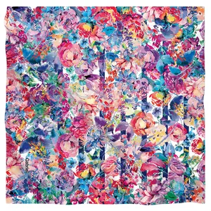 دستمال سر و گردن گابریل مدل گلستان آبرنگ