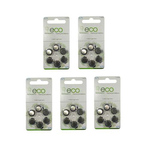 باتری سمعک اکو مدل 675 بسته 30 عددی