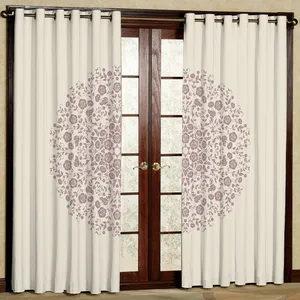   پرده مدل طرح دار مخمل پانچی کد 2301 سایز 140x280 سانتی متر