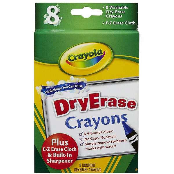 پاستل روغنی 8 رنگ کرایولا مدل Dry-Erase پاستل روغنی 8 رنگ کرایولا مدل Dry-Erase