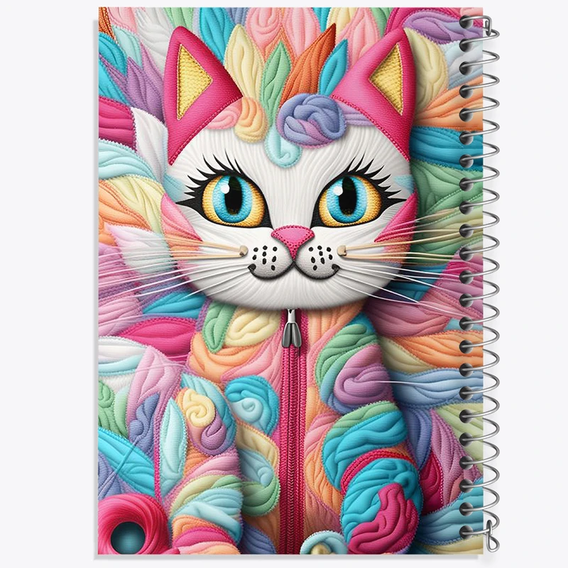 دفتر ژورنال نویسی 50 برگ خندالو مدل نقطه ای طرح گربه (Cat) کد N52