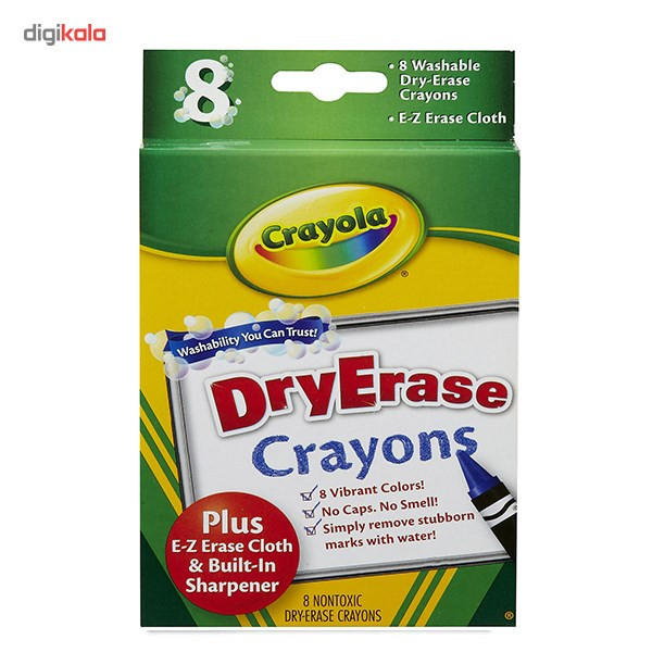 پاستل روغنی 8 رنگ کرایولا مدل Dry-Erase پاستل روغنی 8 رنگ کرایولا مدل Dry-Erase