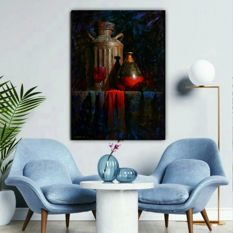 تابلو شاسی مدل سماور و کوزه قدیمی کد AR8695