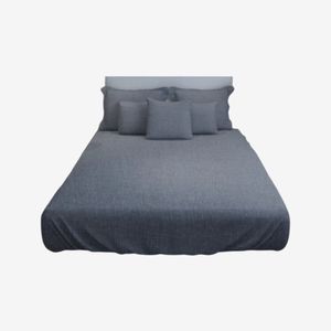 ملحفه مترینو مدل کشدوز طرح کتان یک نفره سایز 90*200 سانتی متر