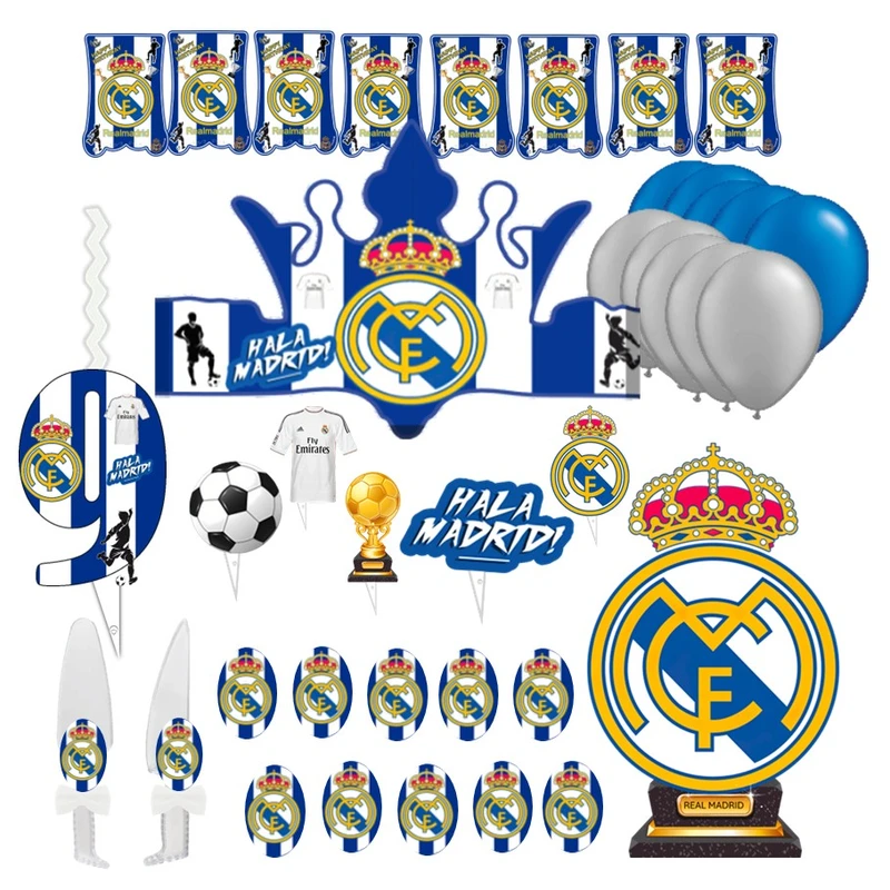 مجموعه 38 عددی تم تولد مدل فوتبالی طرح رئال مادرید کد 09