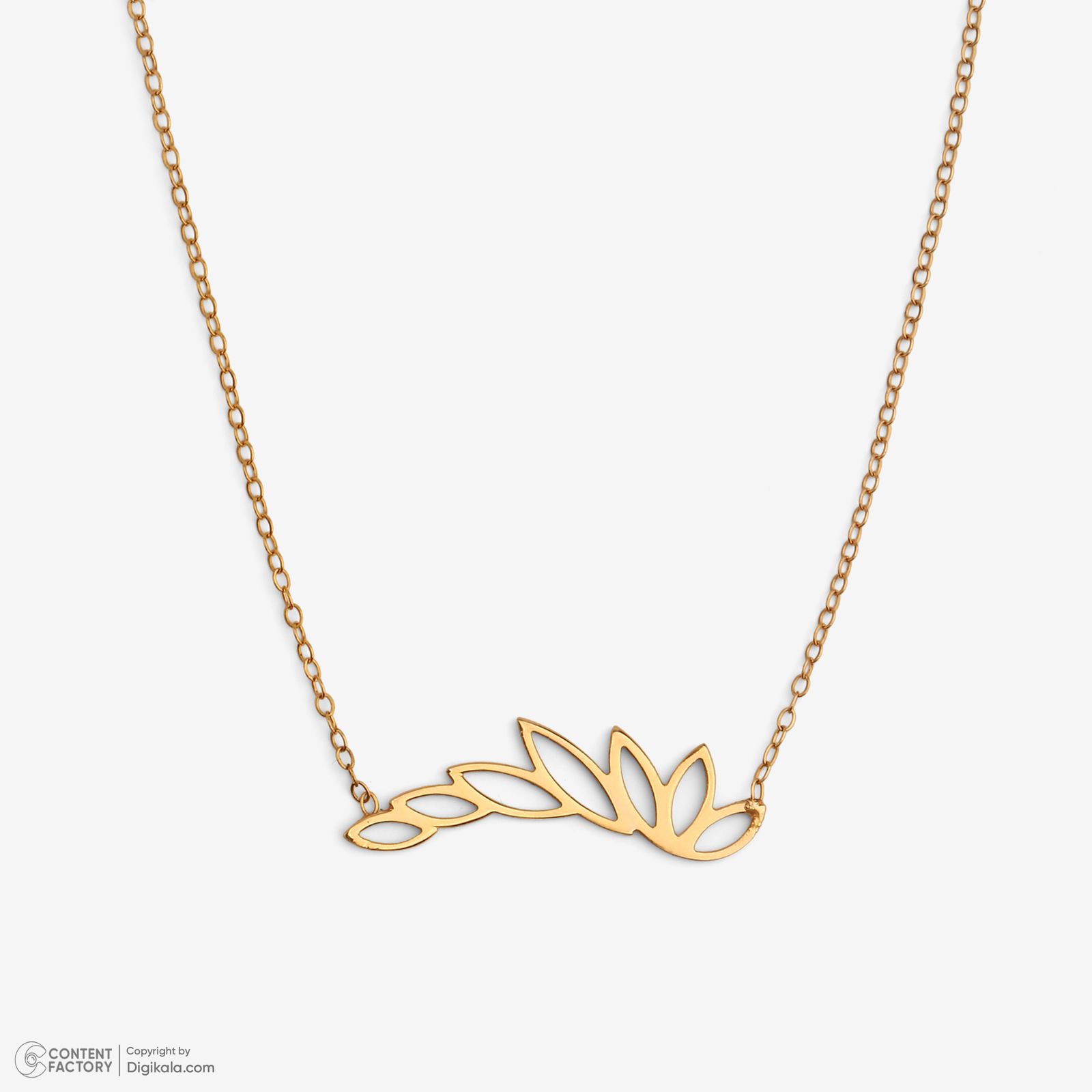 نیم ست طلا 18 عیار زنانه سایا گلد مدل شاخه 7 برگ ns3 -  - 6