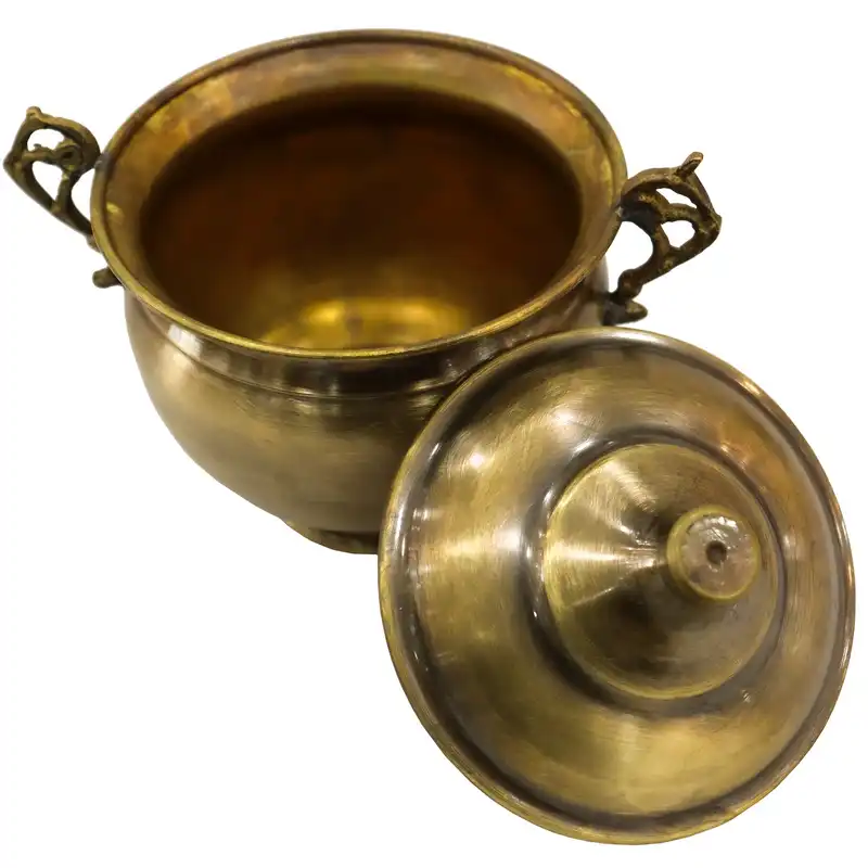 سرویس سماور و چای خوری 13 پارچه مسی مدل آنتیک