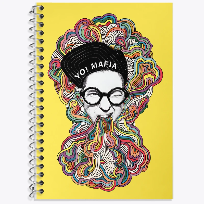 دفتر زبان 50 برگ خندالو مدل سه خط طرح Yo Mafia کد F7630