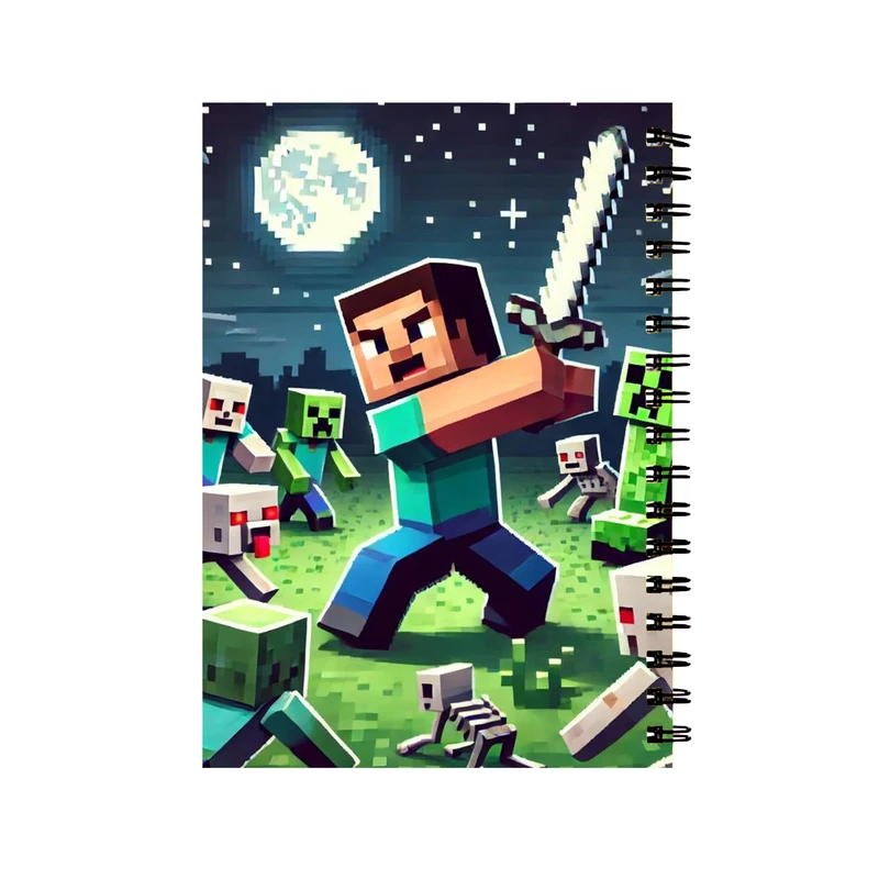 دفتر مشق 60 برگ مدل ماینکرفت کد 015