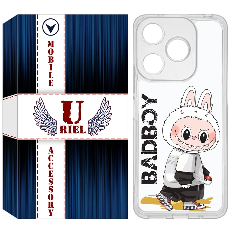 کاور یوریل مدل Clear کد 103 طرح لبوبو Labubu مناسب برای گوشی موبایل شیائومی Redmi 13 / 13x / Poco M6 4G