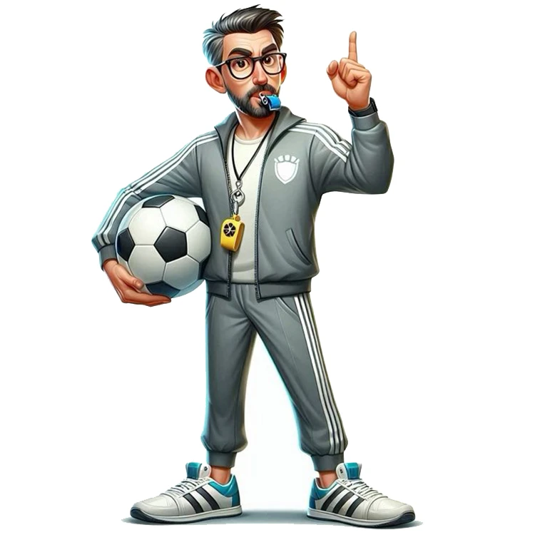 استیکر پارچه و لباس پاد آفرین مدل مربی فوتبال کد 3503