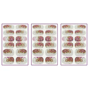 استیکر طراحی ناخن مدل J71 مجموعه 3 عددی