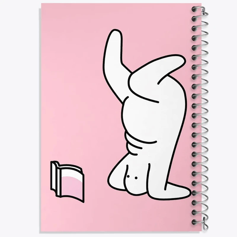 دفتر شطرنجی 50 برگ خندالو طرح تنبل خسته کد 29437