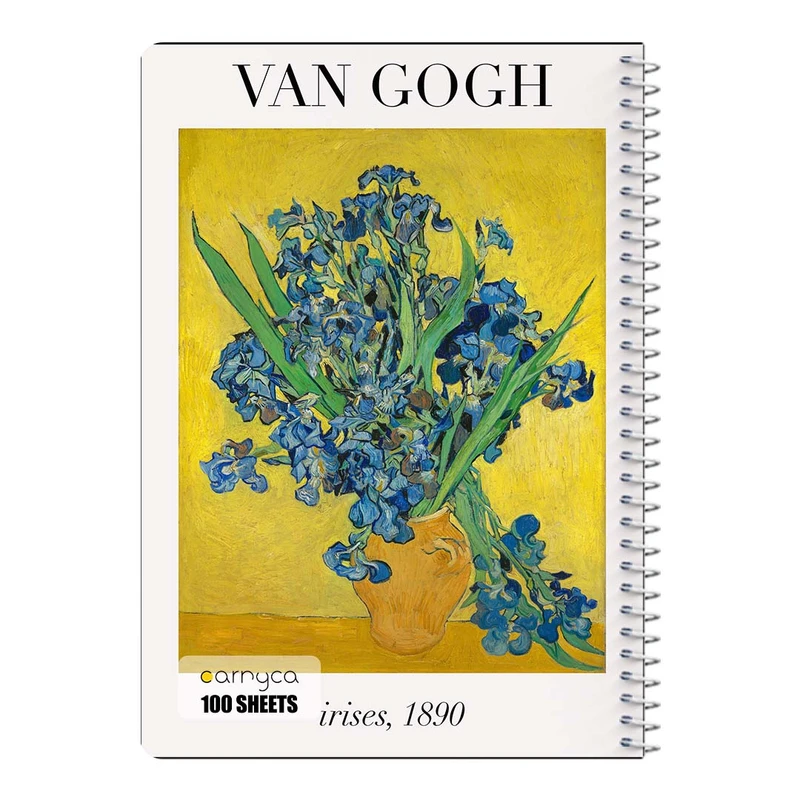 دفتر شطرنجی 100 برگ سیمی کارنیکا طرح نقاشی های ون گوگ Van Gogh Paintings کد 79741
