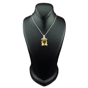 گردنبند نقره زنانه مدل سیترین کد 2