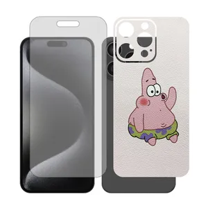 Glass Together model matte screen protector suitable for Apple iPhone 15 Pro Max mobile phone with cover sticker on the back of the phone
