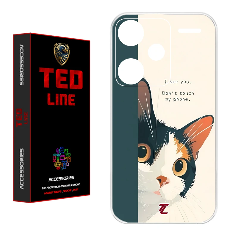 کاور تدلاین طرح گربه کد 1222 مناسب برای گوشی موبایل شیائومی Redmi Note 13 Pro Plus