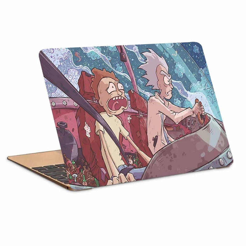 استیکر لپ تاپ طرح rick and mortyکد N-502مناسب برای لپ تاپ 15.6 اینچ
