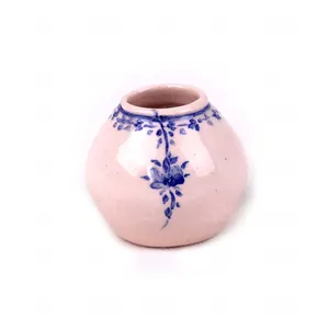 گلدان سفالی آرانیک مدل نقاشی زیرلعابی مینیاتوری کد 1015800024