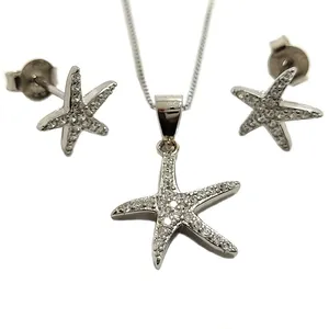 نیم ست نقره زنانه مدل ستاره