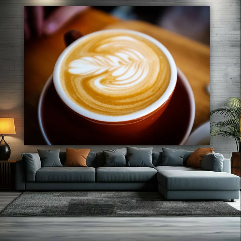تابلو بوم طرح فنجان قهوه کد BK1659