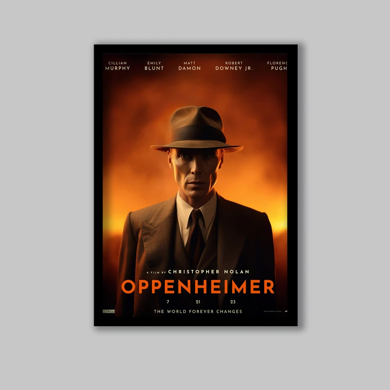 تابلو لیلیان طرح فیلم اوپنهایمر کد LA-G10908-2 فریم مشکی