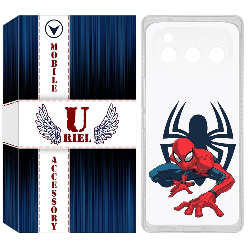 کاور یوریل مدل Clear کد 75 طرح اسپایدرمن مناسب برای گوشی موبایل داریا Bond