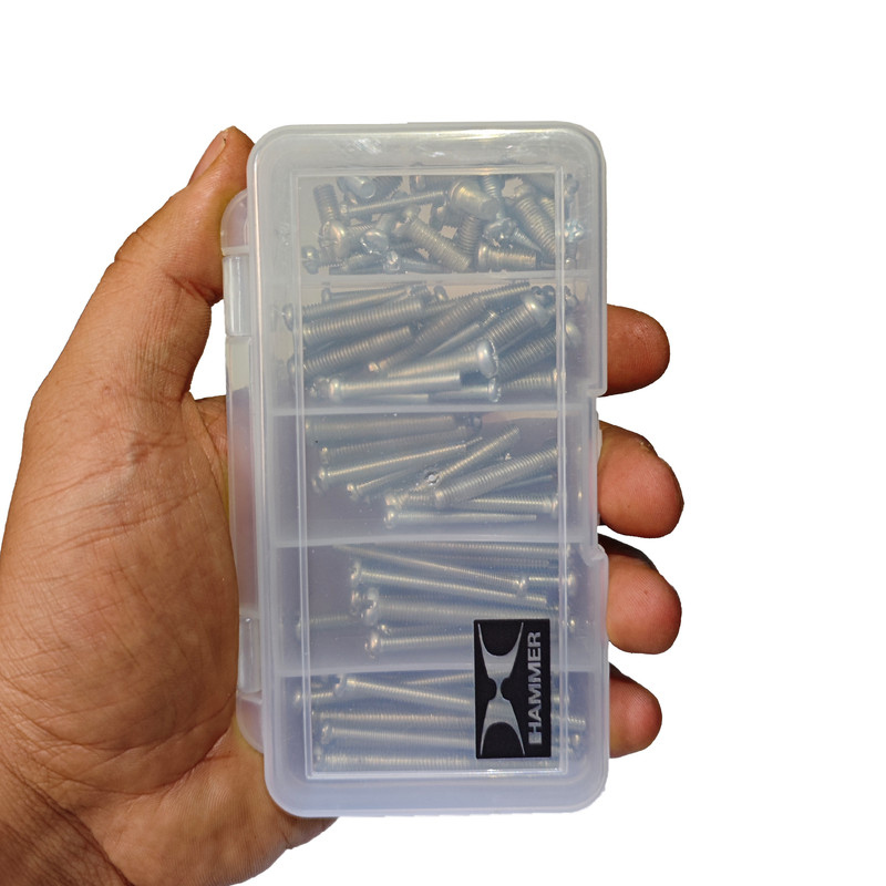 پیچ استوانه هامر مدل M3-M4-M5 R بسته 110 عددی پیچ استوانه هامر مدل M3-M4-M5 R بسته 110 عددی