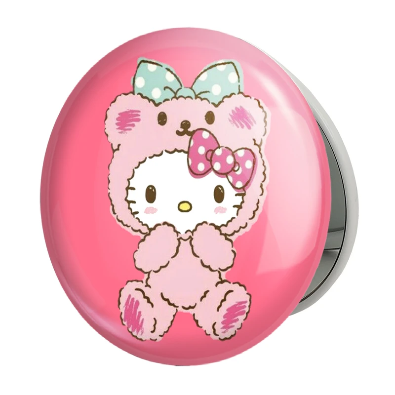 آینه جیبی خندالو طرح هلو کیتی Hello Kitty مدل تاشو کد 2468 