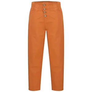 شلوار جین زنانه مدل مام فیت 67 رنگ آجری