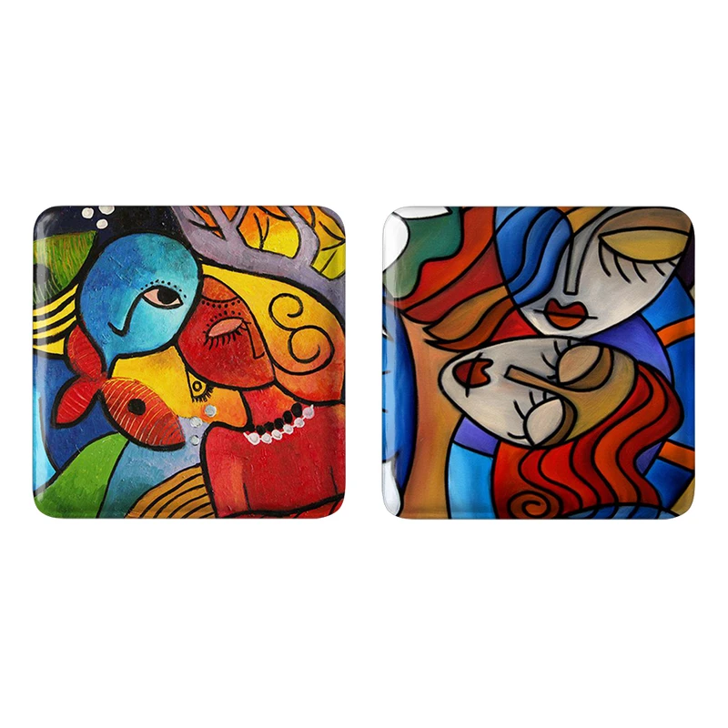 مگنت خندالو مدل نقاشی انتزاعی کد 53165307 مجموعه 2 عددی