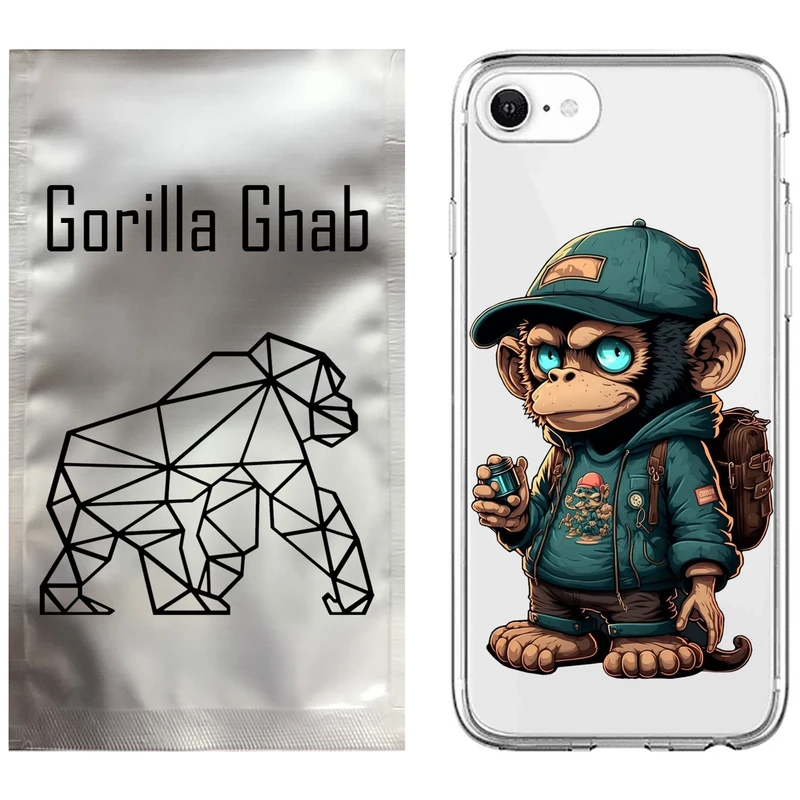 کاور گوریلا قاب مدل CLG کد 36 طرح میمون مناسب برای گوشی موبایل اپل iPhone 7 / 8 / SE 2022