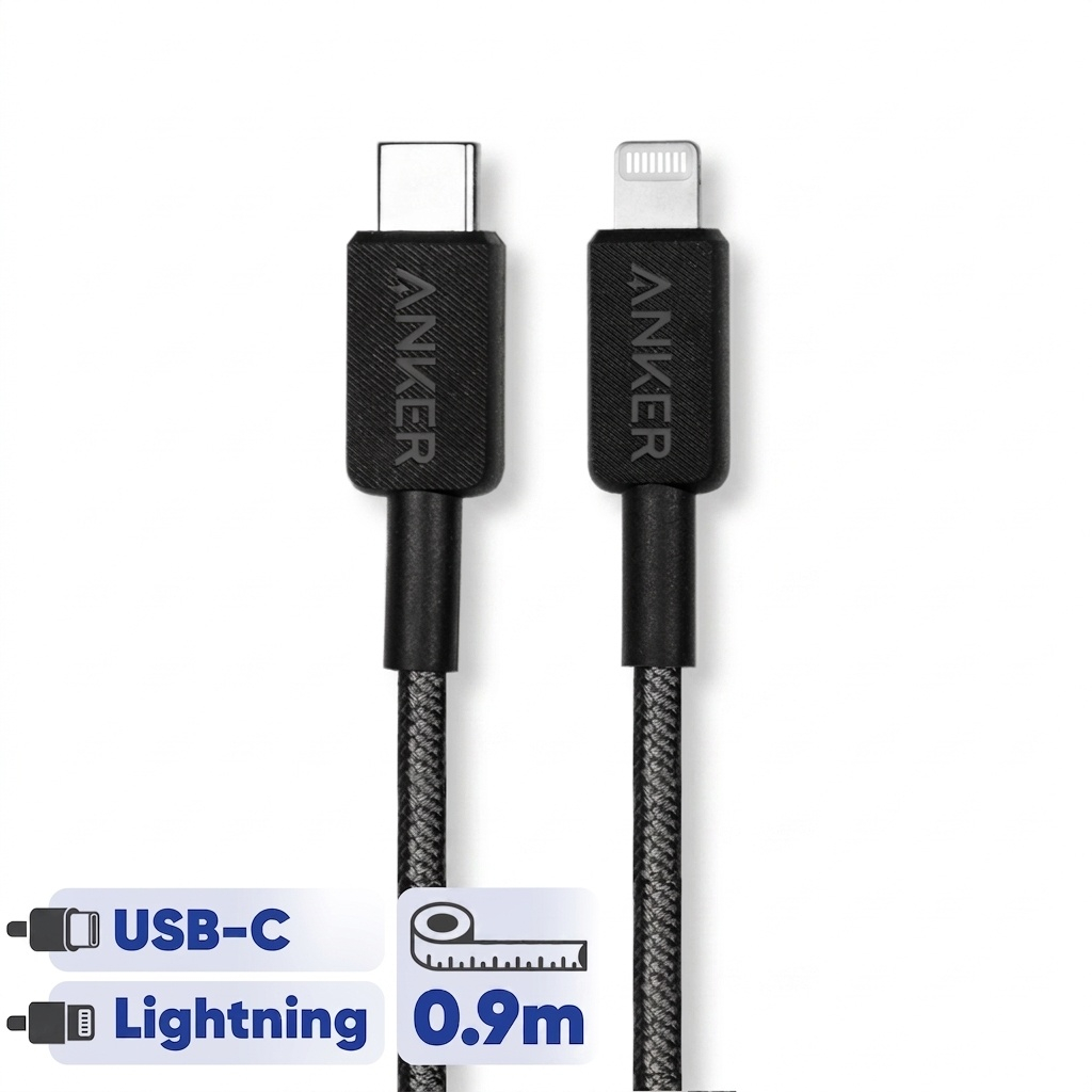 کابل تبدیل USB-C به لایتنینگ انکر مدل A81B5H11 طول 0.9 متر
